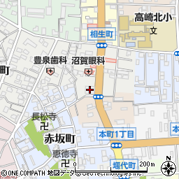 八十二銀行高崎支店周辺の地図