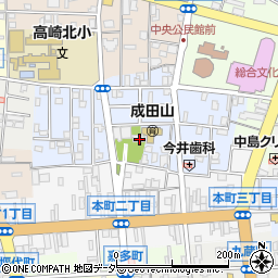 群馬県高崎市成田町23周辺の地図