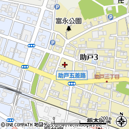 栃木県足利市助戸3丁目4-4周辺の地図