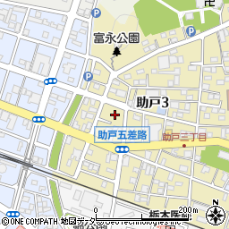 栃木県足利市助戸3丁目4-9周辺の地図
