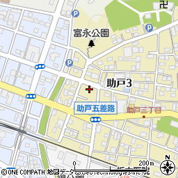 栃木県足利市助戸3丁目4-8周辺の地図