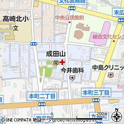群馬県高崎市成田町29周辺の地図