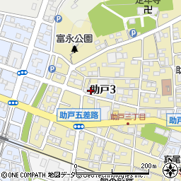 栃木県足利市助戸3丁目402-11周辺の地図