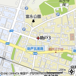 栃木県足利市助戸3丁目402-1周辺の地図