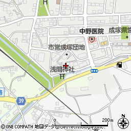 市営成塚団地２号棟周辺の地図