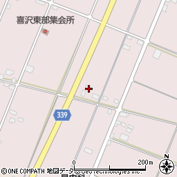 栃木県小山市喜沢387周辺の地図