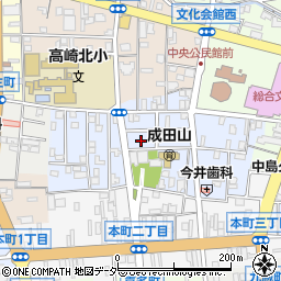 群馬県高崎市成田町周辺の地図
