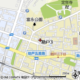 栃木県足利市助戸3丁目402周辺の地図