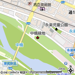 中橋緑地周辺の地図
