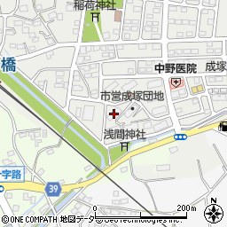 市営成塚団地５号棟周辺の地図