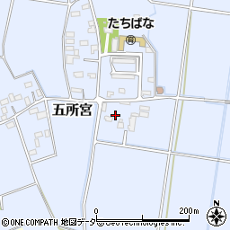 茨城県筑西市五所宮409周辺の地図