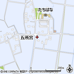 茨城県筑西市五所宮407-4周辺の地図