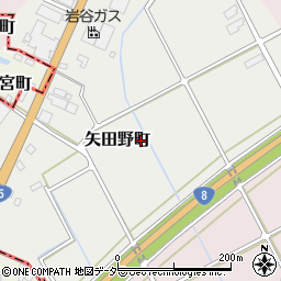 石川県小松市矢田野町宮田周辺の地図