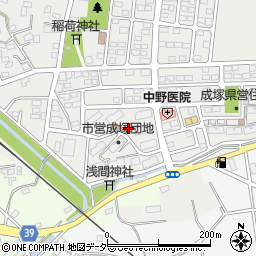 市営成塚団地９号棟周辺の地図