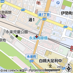 栃木県足利市永楽町周辺の地図