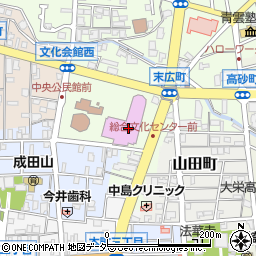 高崎市文化会館周辺の地図