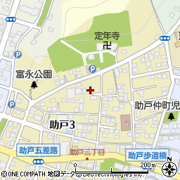 栃木県足利市助戸3丁目394周辺の地図