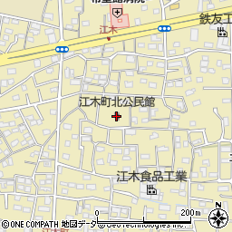 江木町（北）公民館周辺の地図