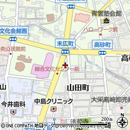 群馬自動車燃料販売株式会社　本社・業務部周辺の地図