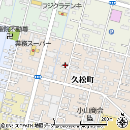 栃木県足利市久松町周辺の地図