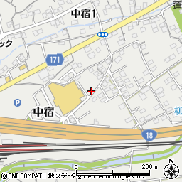 群馬県安中市中宿807-3周辺の地図