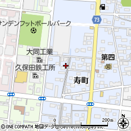 群馬県伊勢崎市寿町周辺の地図