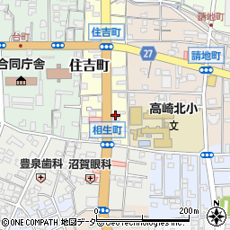 高崎住吉郵便局周辺の地図