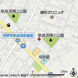 栃木県佐野市奈良渕町322-4周辺の地図