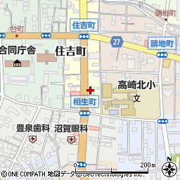 高崎住吉郵便局周辺の地図