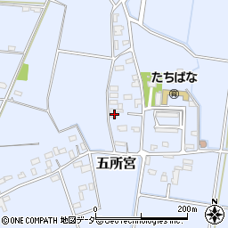 茨城県筑西市五所宮933-2周辺の地図