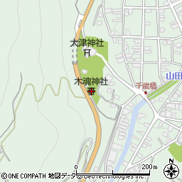 木魂神社周辺の地図