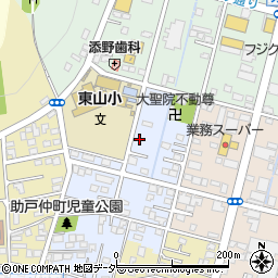 栃木県足利市助戸仲町周辺の地図