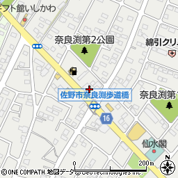 栃木県佐野市奈良渕町303-8周辺の地図