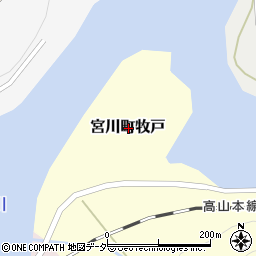岐阜県飛騨市宮川町牧戸周辺の地図