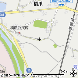 茨城県笠間市橋爪周辺の地図