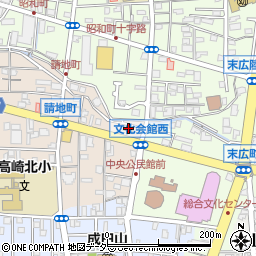 デイリーヤマザキ高崎文化センター店周辺の地図