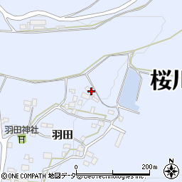茨城県桜川市羽田61周辺の地図