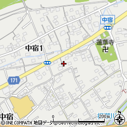 群馬県安中市中宿720-1周辺の地図