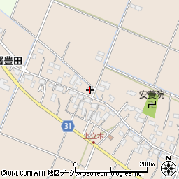 栃木県小山市立木386周辺の地図