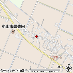 栃木県小山市立木378周辺の地図