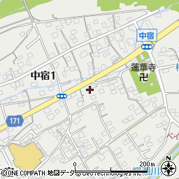 群馬県安中市中宿721周辺の地図