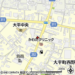 大平西野田郵便局 ＡＴＭ周辺の地図