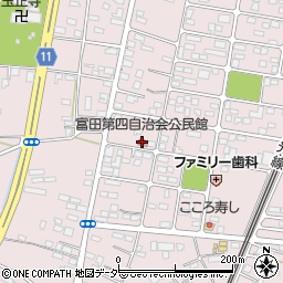 富田第四自治会公民館周辺の地図