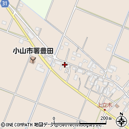栃木県小山市立木374周辺の地図