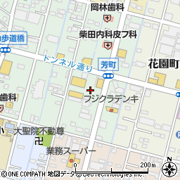 栃木県足利市芳町周辺の地図