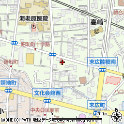 群馬県高崎市昭和町182周辺の地図