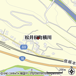 群馬県安中市松井田町横川周辺の地図