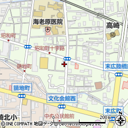 群馬県高崎市昭和町186周辺の地図