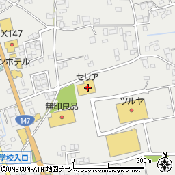 セリアツルヤ穂高ショッピングパーク店周辺の地図