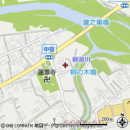 群馬県安中市中宿591周辺の地図